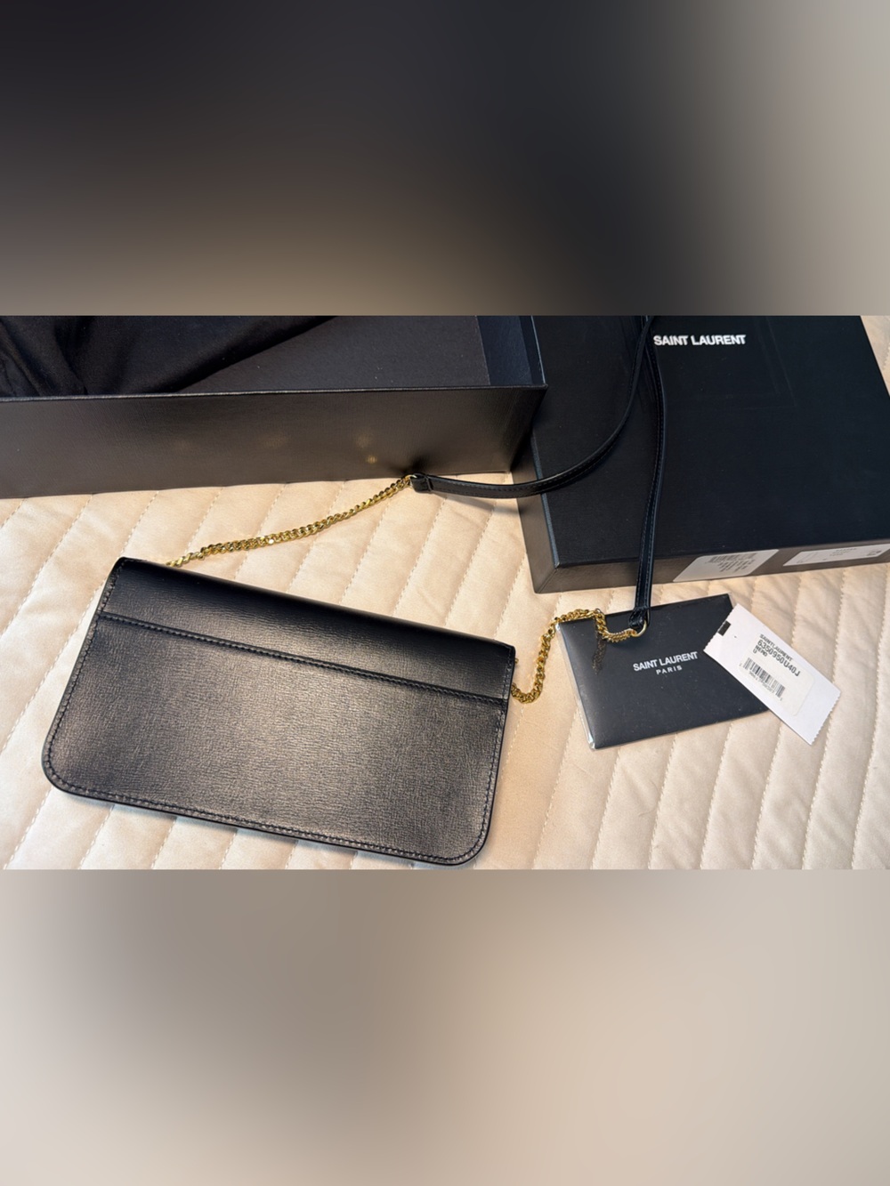 Like new & authenticSaint Laurent YSL Smooth Leather Crossbody Cell Phone Holder - Picture 10 of 11